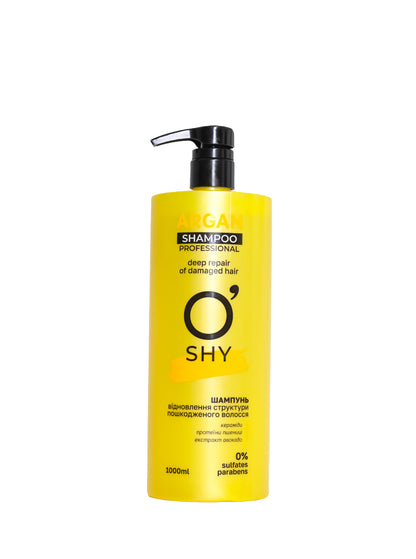 Шампунь "Argan. Відновлення структури пошкодженного волосся" TM "O'shy" (Professional) 1 л (4820195508282)